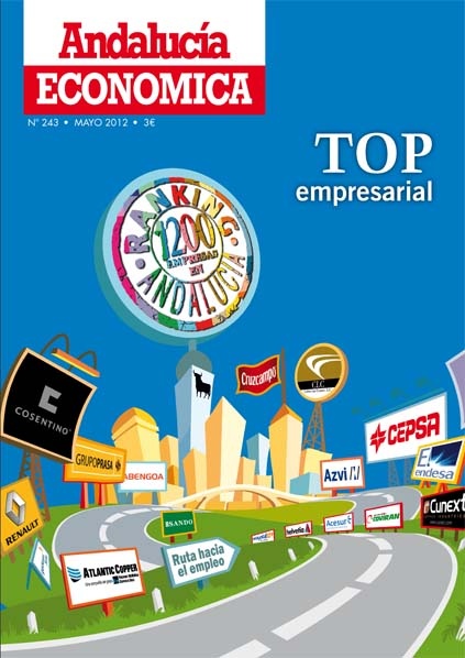 Póster de Andalucía Económica que posiciona a Las Nieves en su lista top empresarial