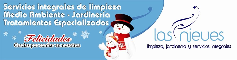 Imagen de un muñeco de nieve, y desde Las Nieves se les desea feliz navidad a sus clientes