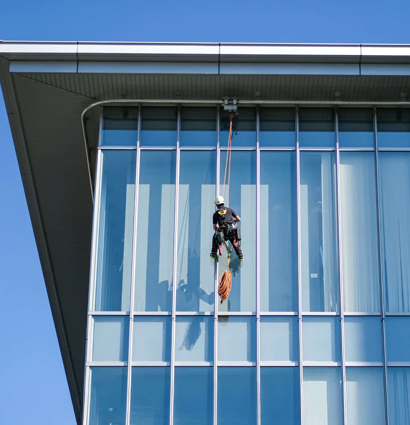 Limpieza de cristales en altura